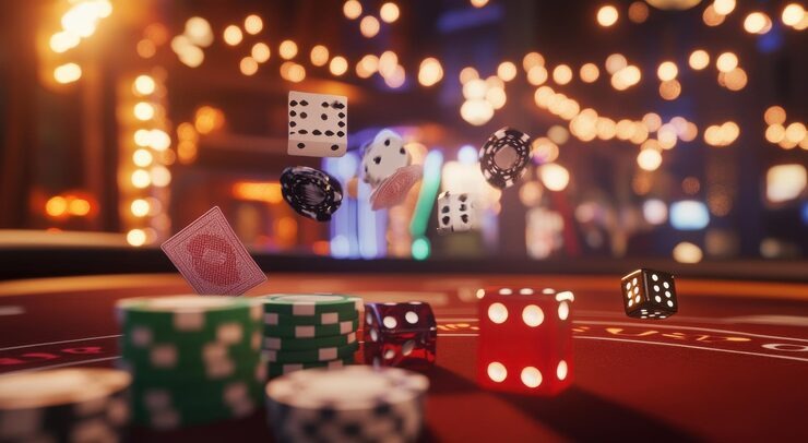 Lucky Twins live dealer interface on tunai mobile app showing card prediction options